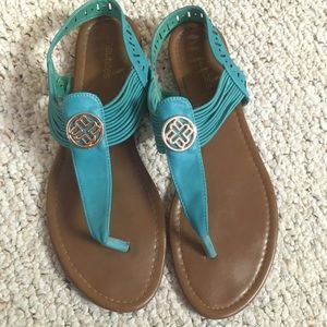 Teal sandals